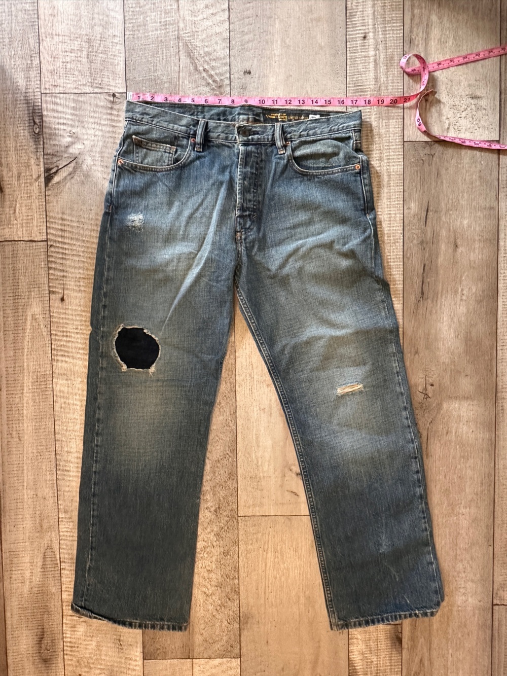 Volcom Limited Edition Jeans #03/300 Y2K Skate Denim Rare 2003 Distressed 33